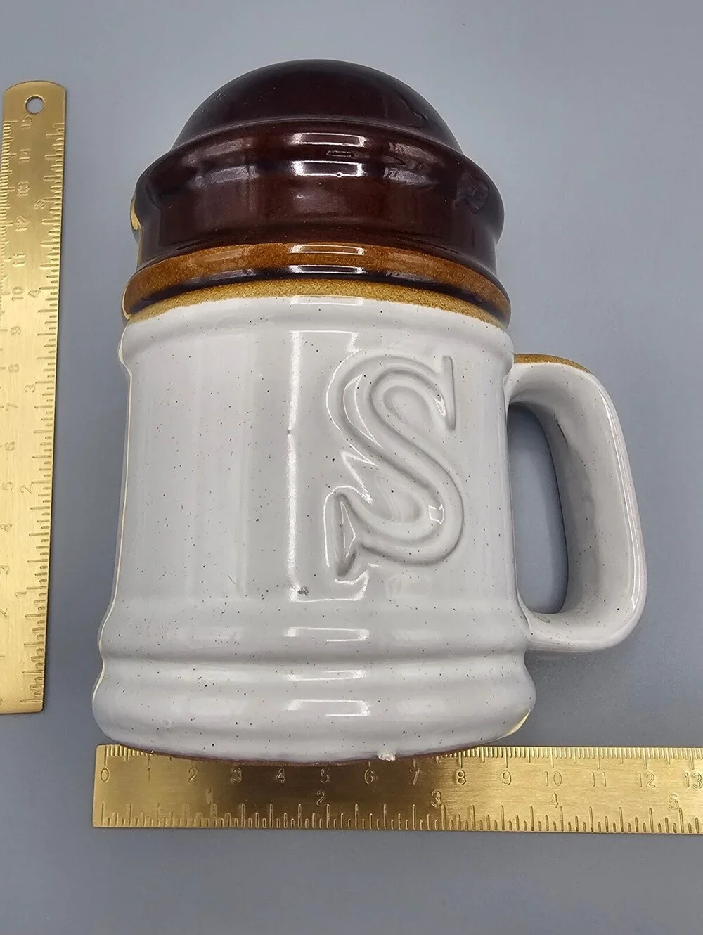 Vintage Ceramic Salt and Pepper Shakers Mug Style